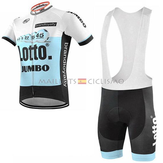 2019 Maillot Lotto NL-Jumbo Tirantes Mangas Cortas Azul Blanco